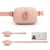 Gitus Initial Patch Waist Pack Girls Corduroy Fanny Bag-2