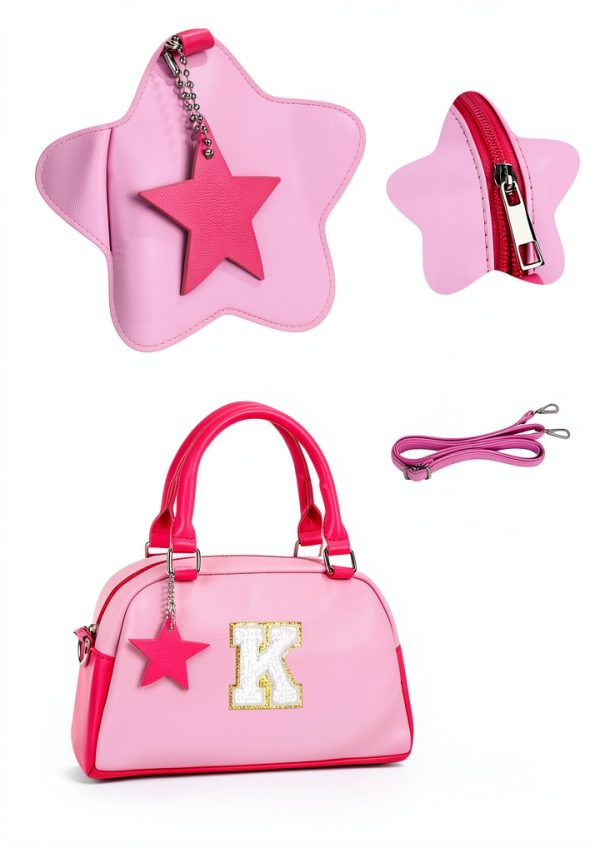 Elilier Girls Initial Purse Soft PU Leather Crossbody Bag-6