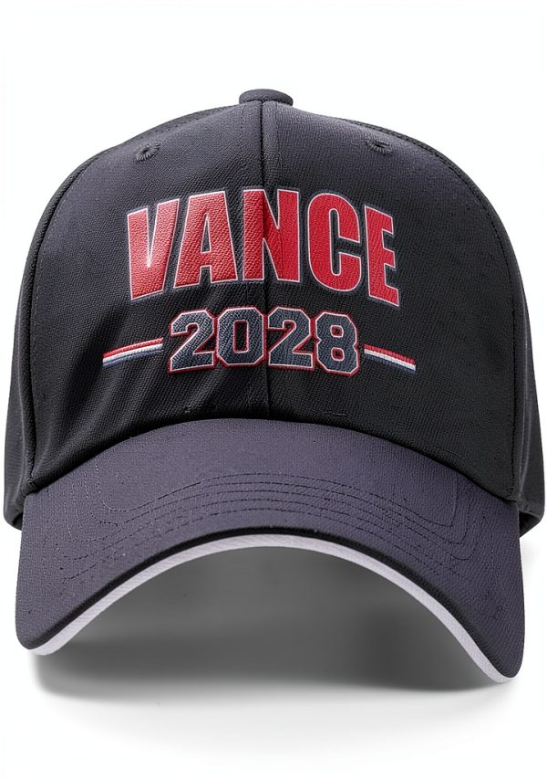 Vance Baseball Cap Polyester Adjustable Unisex Gray White-0