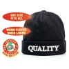 Black Beanie Hat Mens Soft Fleece Lined Acrylic Skull Cap-2