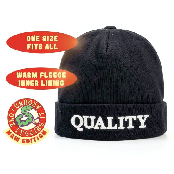 Black Beanie Hat Mens Soft Fleece Lined Acrylic Skull Cap-2
