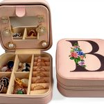 ZITEZHGO Jewelry Box Pink Fabric Travel Organizer Storage-0