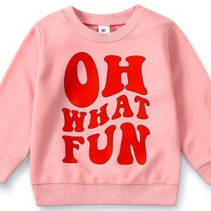 CHAUKAREAUL Baby Christmas Sweatshirt Cotton Polyester Girls-0