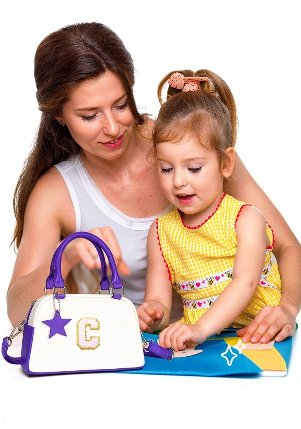 Elilier Girls Initial Purse Soft PU Leather Crossbody Bag-3