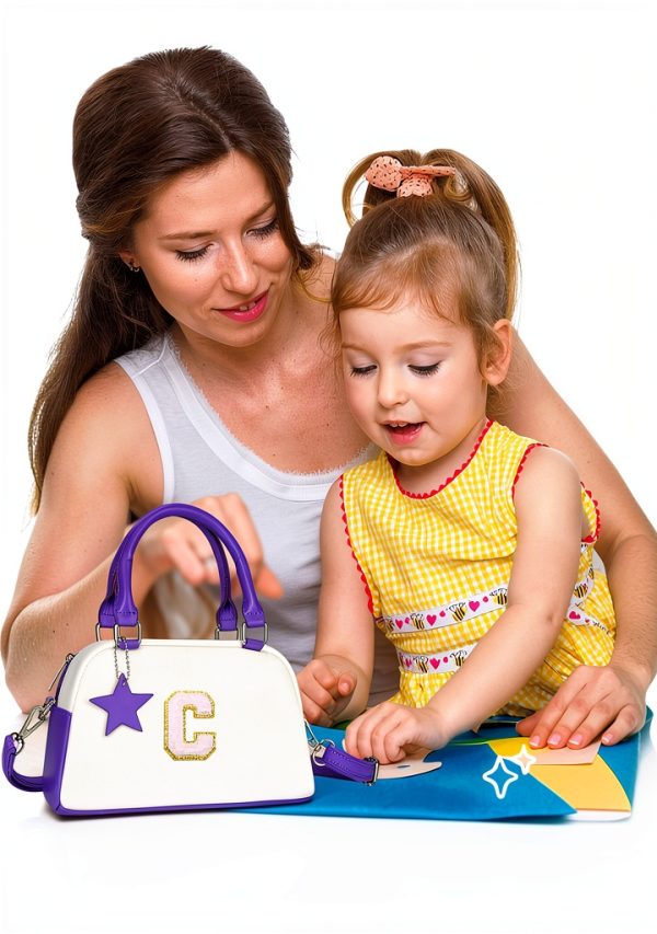 Elilier Girls Initial Purse Crossbody Bag Soft PU Leather-3