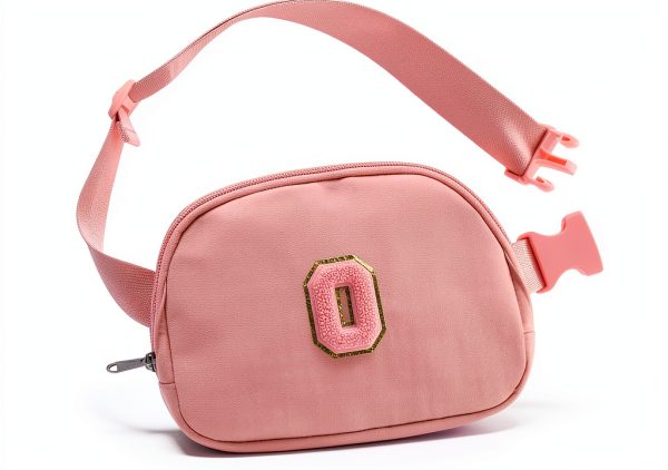 Glratn Girls Waist Pack Adjustable Strap Chenille Letters-0