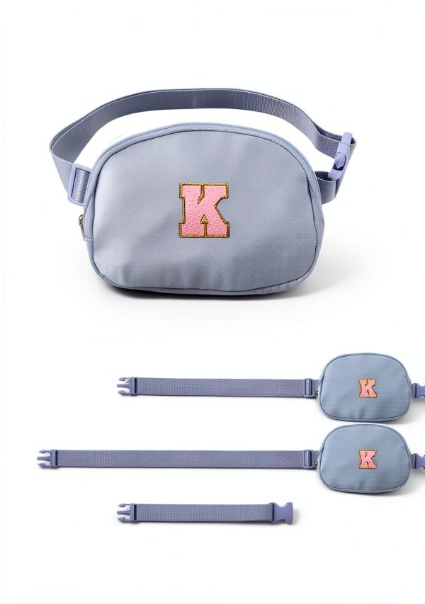 Glratn Girls Fanny Pack Adjustable Strap Chenille Letters-5