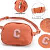 Glratn Girls Fanny Pack Adjustable Strap Chenille Letter-2