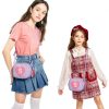 Heart Crossbody Purse Girls Vegan Leather Adjustable Strap-2