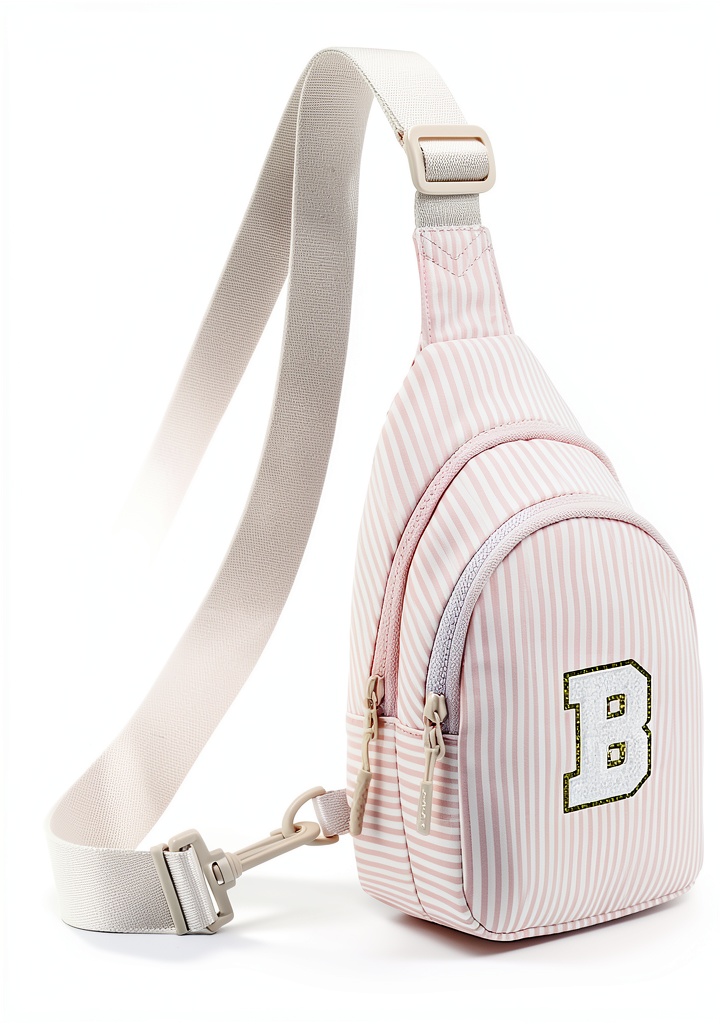 Viverte Sling Bag girls nylon adjustable strap being tried on a teenage girl