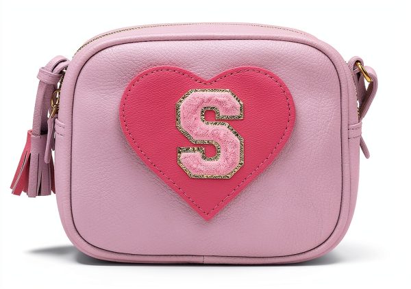 Heart Crossbody Purse Girls Vegan Leather Adjustable Strap-3