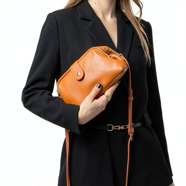 Areytrv Crossbody Bag Retro Design Magnetic Buckle-4