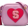 Heart Crossbody Purse Girls Vegan Leather Adjustable Strap-0