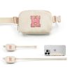 BigaoDirect Girls Corduroy Initial Fanny Pack Waist Bag-2