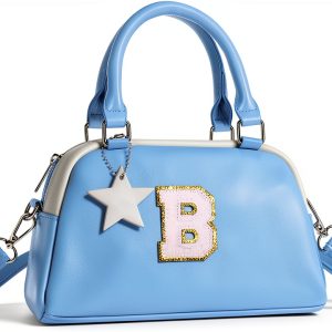 Elilier Girls Initial Purse Soft PU Leather Crossbody Bag-0