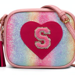 KKXIU Girls Heart Purse Vegan Leather Crossbody Bag Gift-0