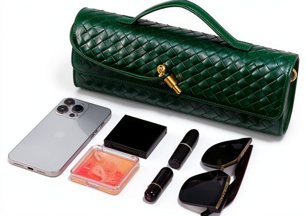 PU Leather Handbag for Women Light Blue Crossbody Bag-3