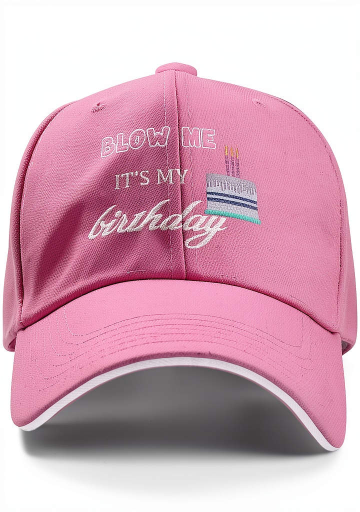 Generic Baseball Cap in blue color worn during a sunny day