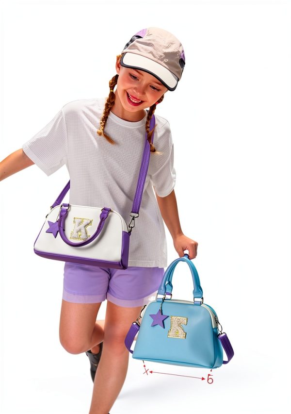 Elilier Girls Initial Purse Crossbody Bag Soft PU Leather-4