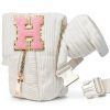 BigaoDirect Girls Corduroy Initial Fanny Pack Waist Bag-3