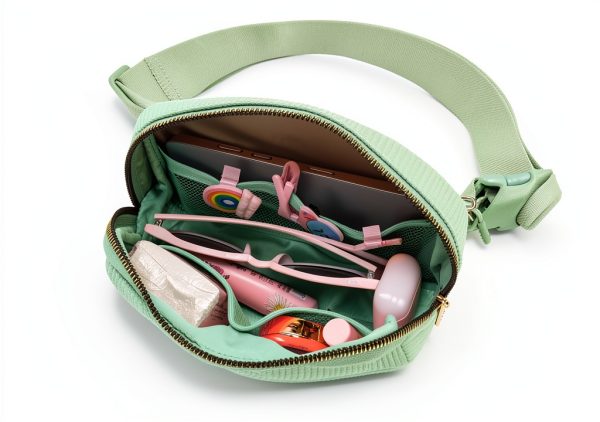 Gitus Initial Patch Waist Pack Corduroy Girls Fanny Bag-4