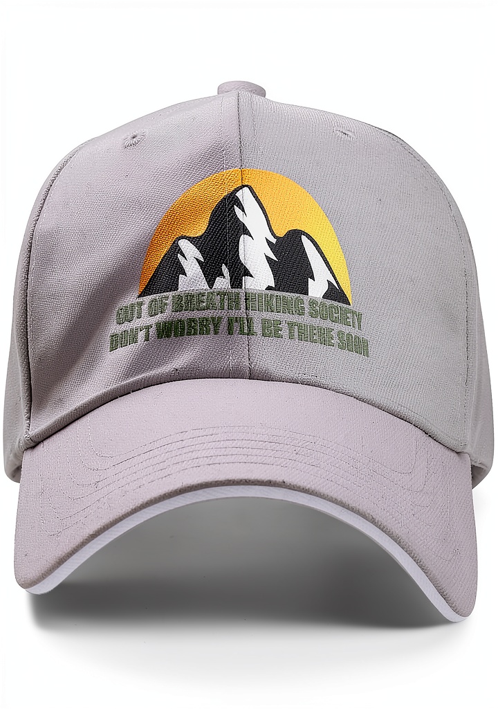 Person wearing the baseball cap during a hike in natural settings