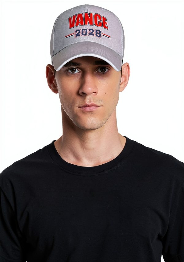 Vance Baseball Cap Polyester Adjustable Unisex Gray White-6