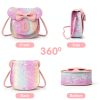 XSUIOY Girls Mouse Purse Leather Cute Design Shoulder Strap-3