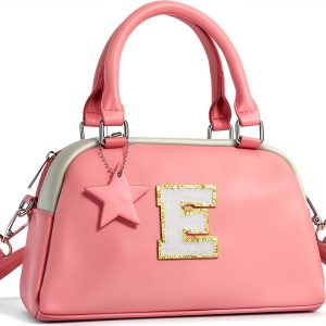 Elilier Girls Initial Purse Crossbody Bag Soft PU Leather-0