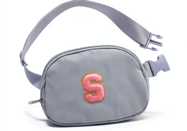 Glratn Girls Fanny Pack Adjustable Strap Chenille Letters-0