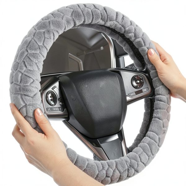 XCYCAR Steering Wheel Cover Breathable Leather Universal Fit-4