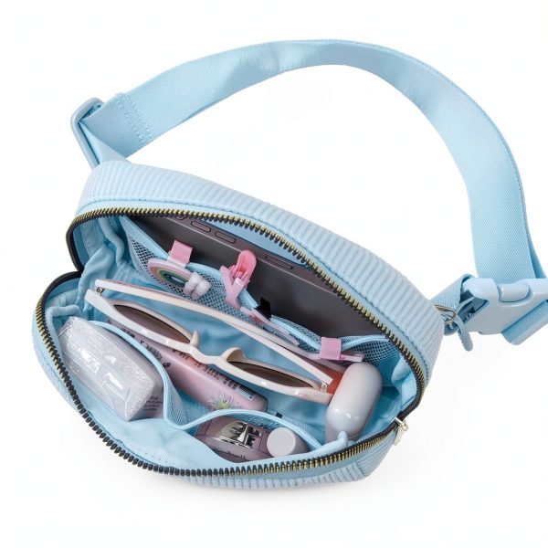 Gitus Initial Patch Waist Pack Corduroy Girls Fanny Bag-4