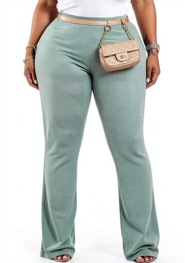 Ribbed Micro Flare Yoga Pants Womens Tummy Control Comfort-0