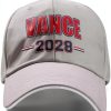 Vance Baseball Cap Polyester Adjustable Unisex Gray White-0