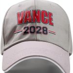 Vance Baseball Cap Polyester Adjustable Unisex Gray White-0