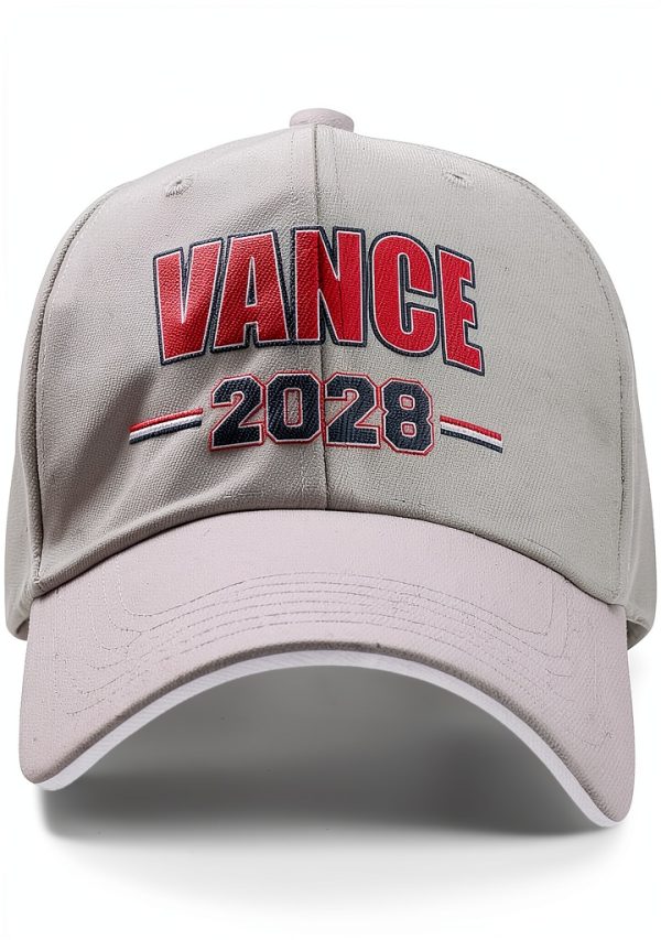 Vance Baseball Cap Polyester Adjustable Unisex Gray White-0