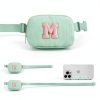 Gitus Initial Patch Waist Pack Corduroy Girls Fanny Bag-2