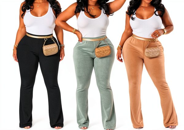 Womens Ribbed Micro Flare Yoga Pants Tummy Control High-4