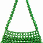 Acrylic Bead Evening Handbag Green Womens Satchel Bag-0