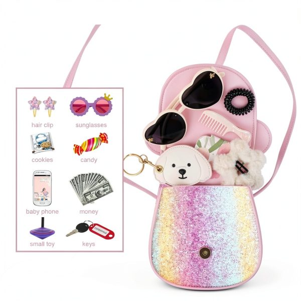 XSUIOY Girls Mouse Purse Leather Cute Design Shoulder Strap-8