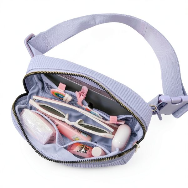Gitus Initial Patch Waist Pack Corduroy Girls Fanny Bag-4