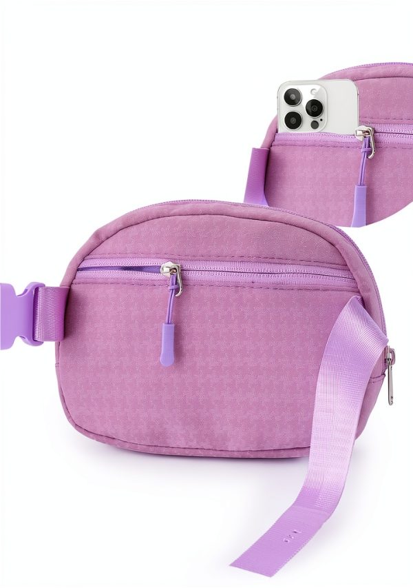 Glratn Girls Fanny Pack Adjustable Strap Chenille Letter-4