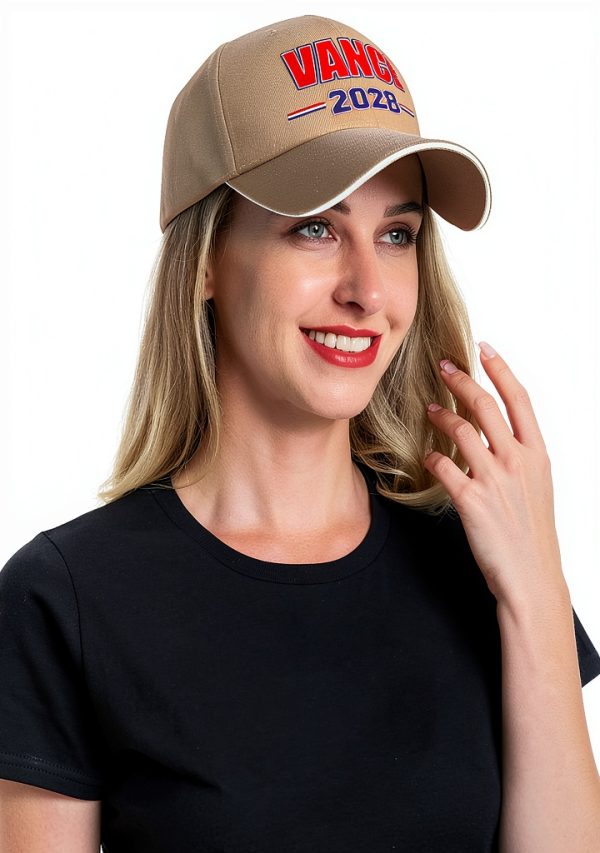 Vance Baseball Cap Polyester Adjustable Unisex Gray White-5