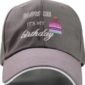 Generic Birthday Baseball Cap Unisex Polyester Adjustable-0