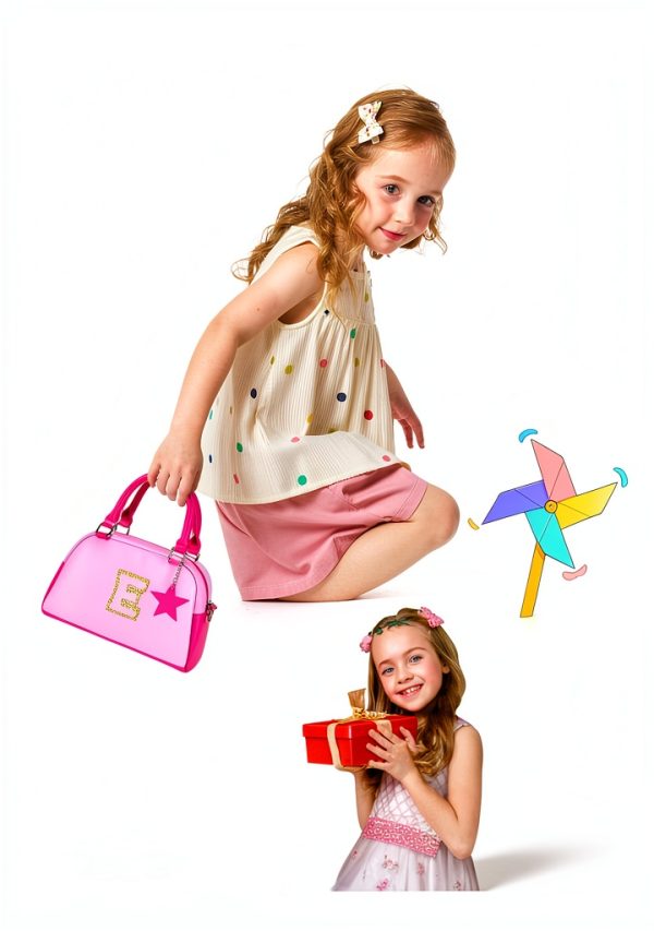 Elilier Initial Kids Purse Crossbody Bag Faux Leather-2