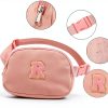 Glratn Girls Waist Pack Adjustable Strap Chenille Letters-2
