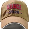 Vance Baseball Cap Polyester Adjustable Unisex Gray White-0