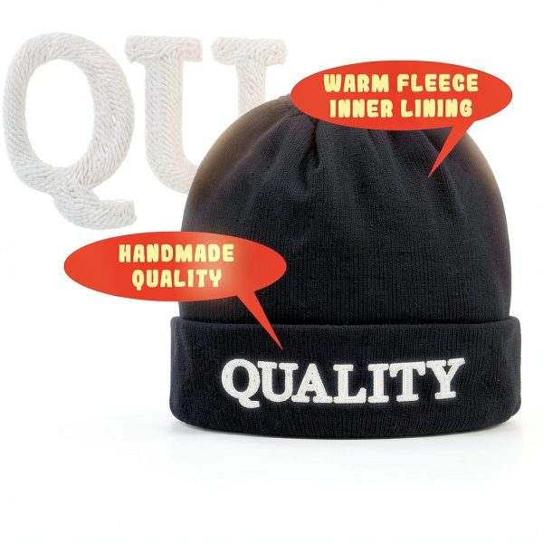 Black Beanie Hat Mens Soft Fleece Lined Acrylic Skull Cap-1