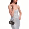 Rose Flower Evening Clutch Women Rhinestone Decorated-1