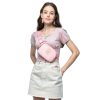 Gitus Initial Patch Waist Pack Girls Corduroy Fanny Bag-1